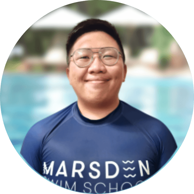 Chester Keh, Swimming Teacher at Marsden Swim School, certified by ASCTA, with CPR and AED certifications, specializing in swimming lessons and water safety.