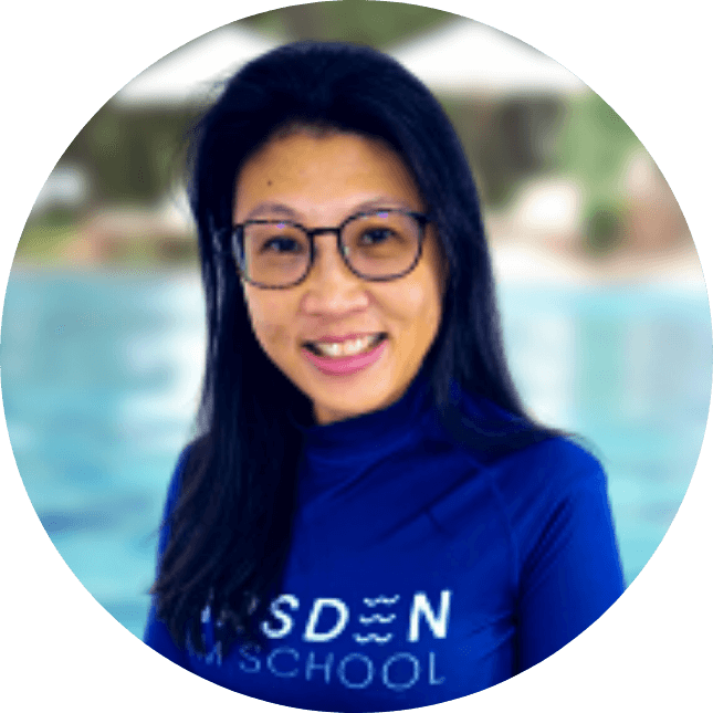 Shen En'en, Swimming Teacher at Marsden Swim School, certified by ASCTA with a focus on swimming instruction and water safety, holding CPR and AED certifications.